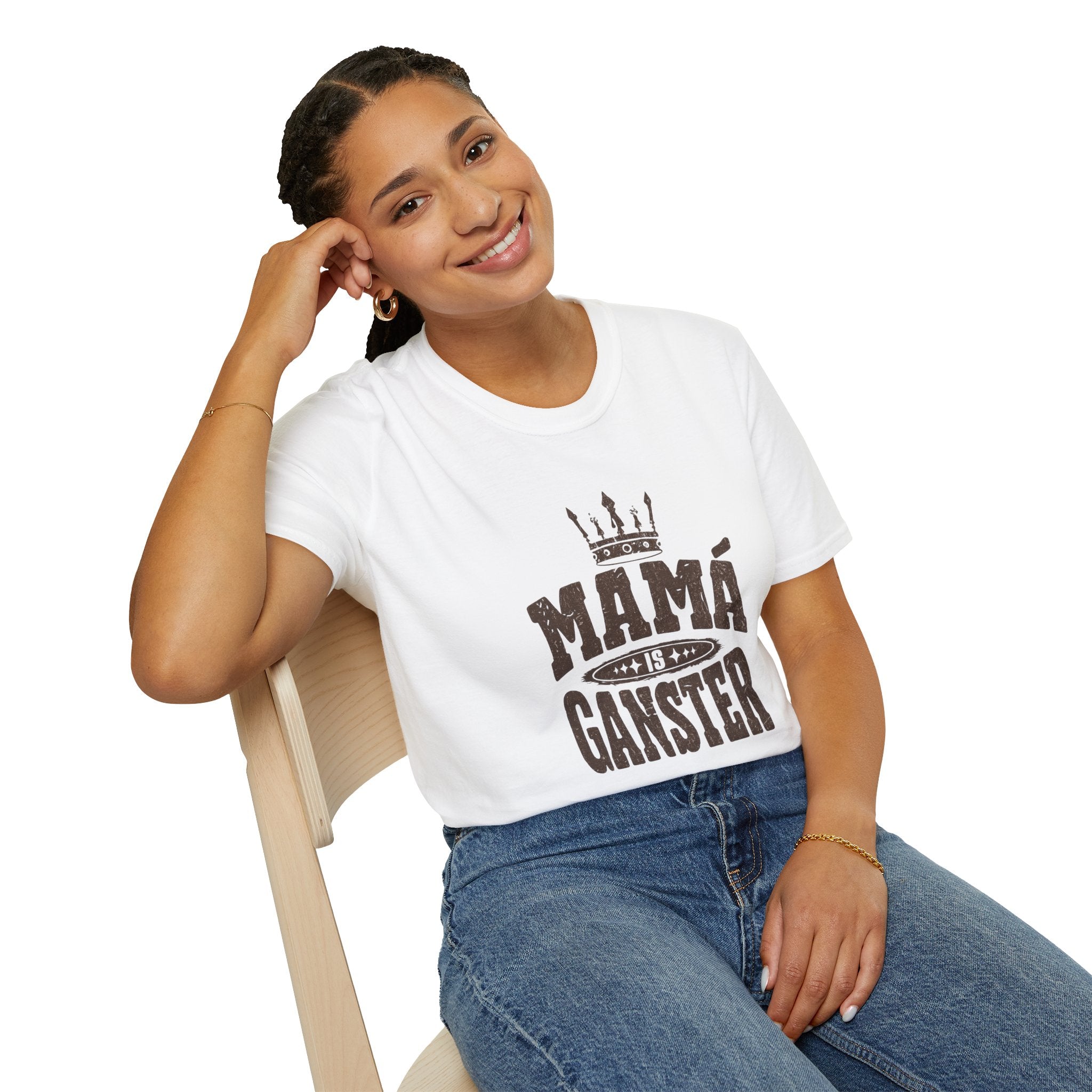 Mamá Gangster T-Shirt – Crowned Mama Vintage Graphic Tee
