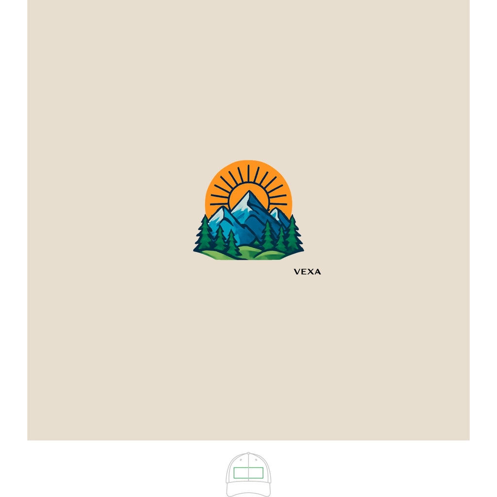 Mountain Sunrise Cap — Outdoor Adventure Icon Hat